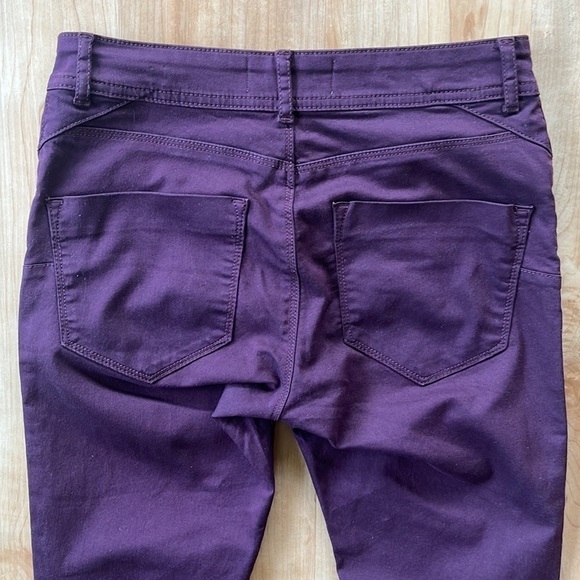 Brody Jeans Burgundy Skinny Ankle Jeans - Picture 7 of 9